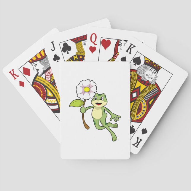 Frog with Flower.PNG Playing Cards (Back)