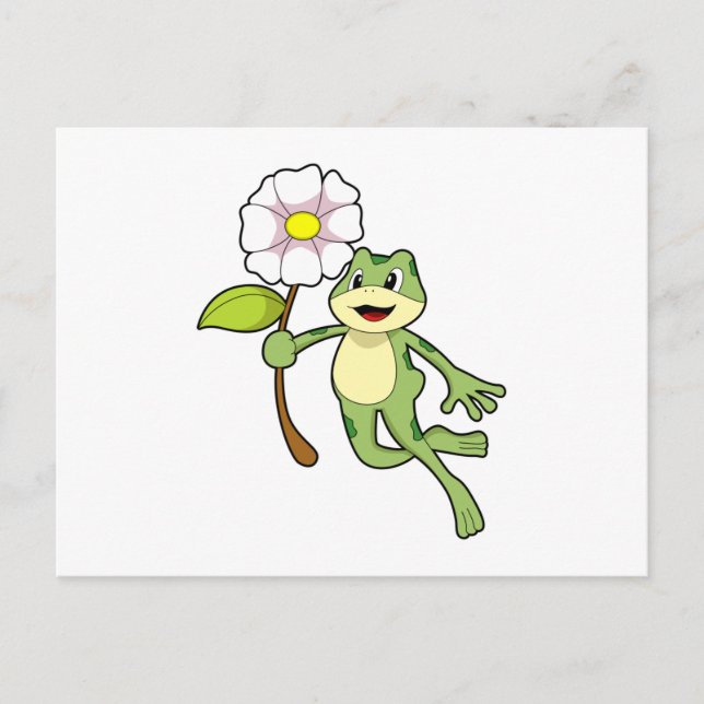 Frog with Flower.PNG Postcard (Front)