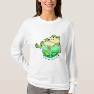 Frog with Glass of Juice T-Shirt