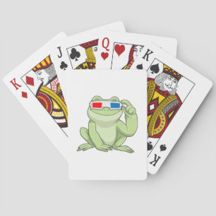 Frog with Glasses Playing Cards