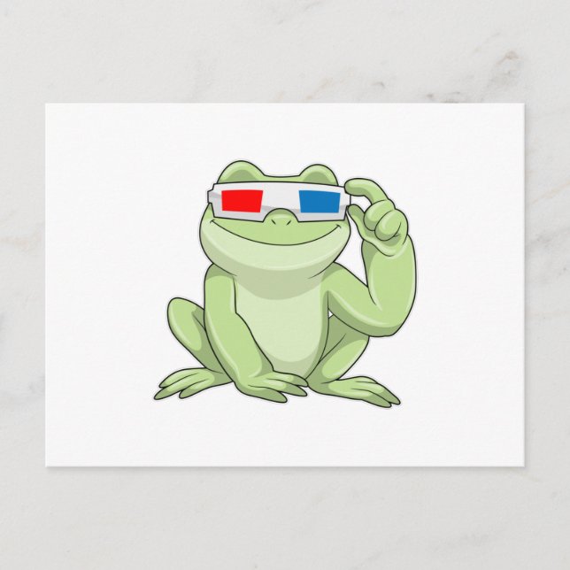 Frog with Glasses Postcard (Front)