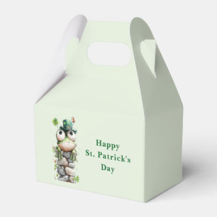Frog with Green Hat and Shamrock Cute Favor Box