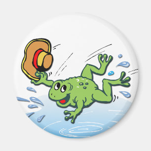 Frog with Hat Magnet
