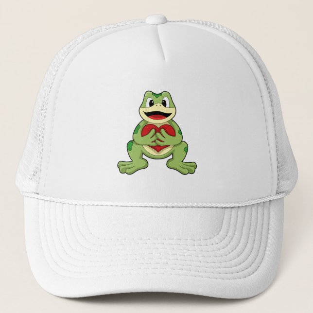 Frog with Heart Trucker Hat (Front)