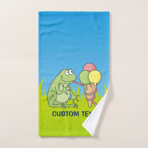 Frog with Icecream Bath Towel Set