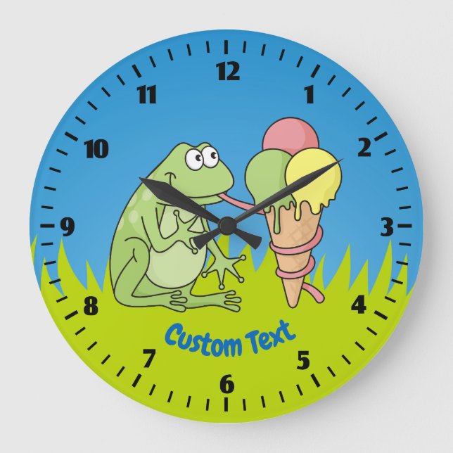 Frog with Icecream Clock (Front)