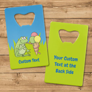 Frog with Icecream Credit Card Bottle Opener