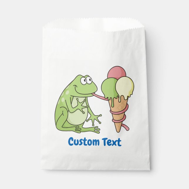 Frog with Icecream Favour Bag (Front)