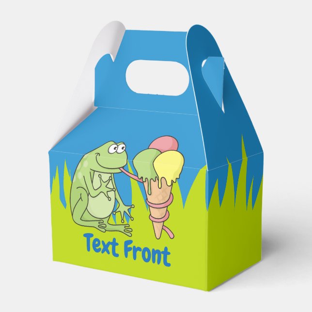Frog with Icecream Favour Box (Front Side)