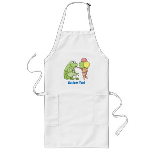Frog with Icecream Long Apron