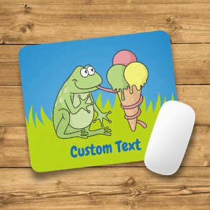 Frog with Icecream Mouse Pad