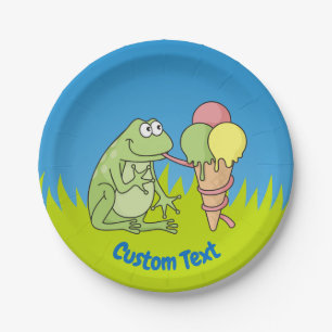 Frog with Icecream Paper Plate