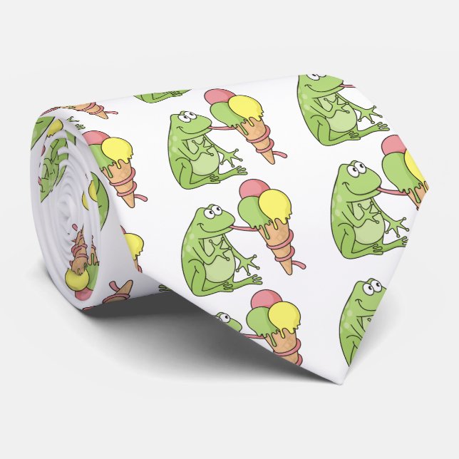 Frog with Icecream Tie (Rolled)