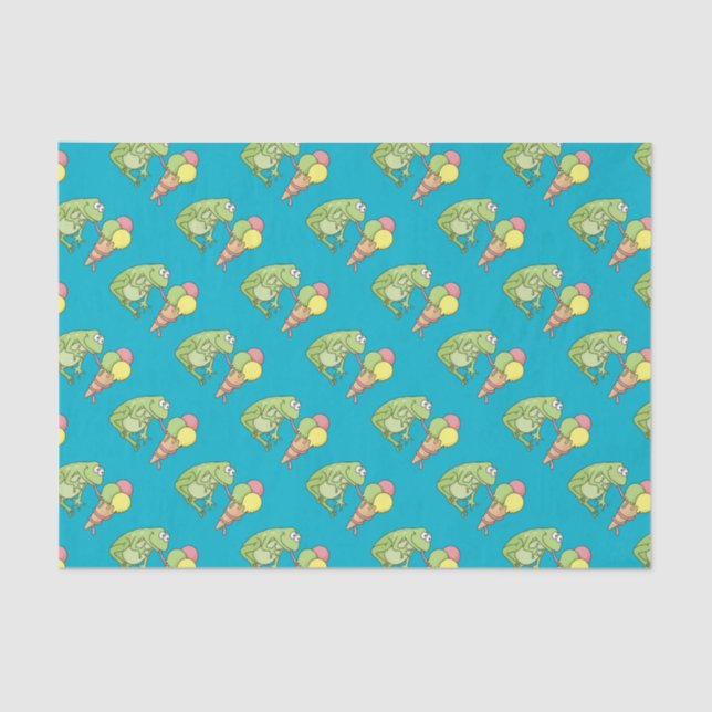 Frog with Icecream Tissue Paper (Front)