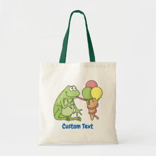 Frog with Icecream Tote Bag
