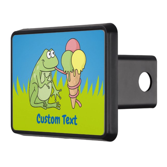 Frog with Icecream Trailer Hitch Cover (Left)