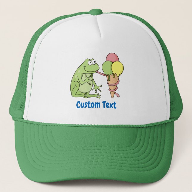 Frog with Icecream Trucker Hat (Front)
