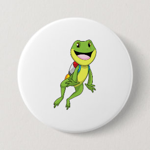 Frog with Jetpack 3 Inch Round Button