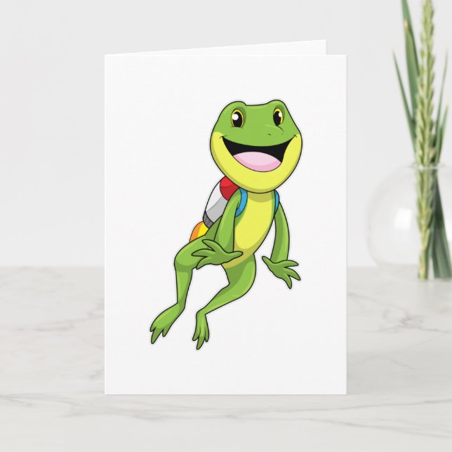 Frog with Jetpack Card (Front)