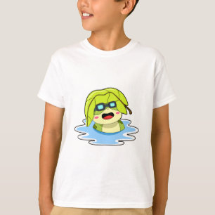 Frog with Leaf at Swimming T-Shirt