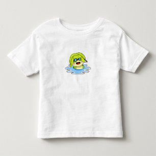 Frog with Leaf at Swimming Toddler T-shirt