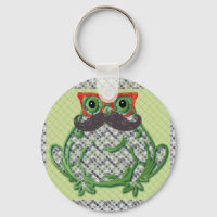 Frog with moustache and fish glasses by Artinspire
