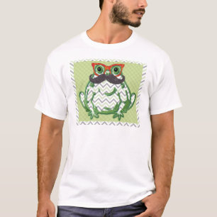 Frog with moustache and fish glasses by T-Shirt