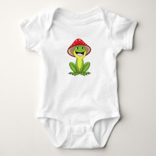 Frog with Mushroom Baby Bodysuit