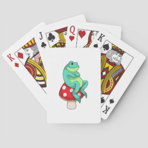 Frog with Mushroom Playing Cards