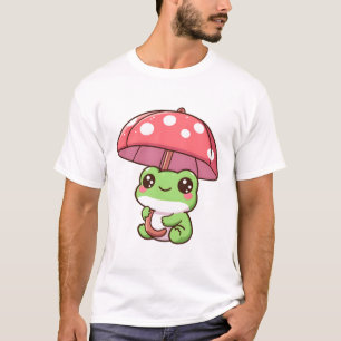 Frog with Mushroom Umbrella T-Shirt