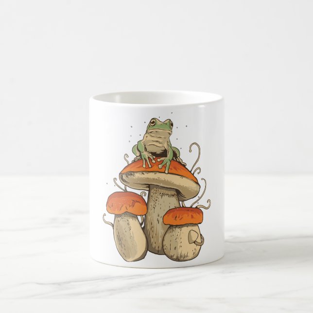 Frog with mushrooms coffee mug (Center)