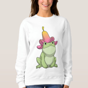 Frog with Plumeria Sweatshirt