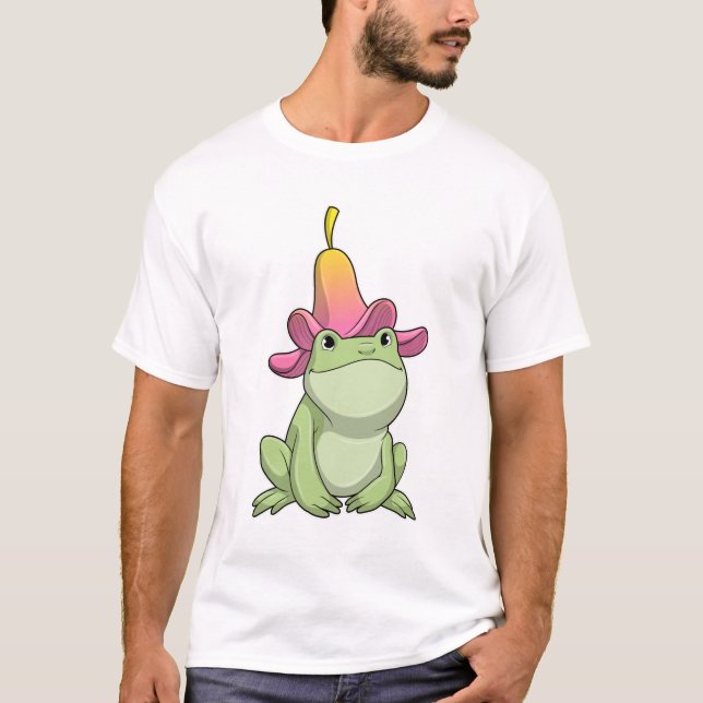 Frog with Plumeria T-Shirt (Front)