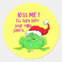 Frog with Santa hat Funny saying