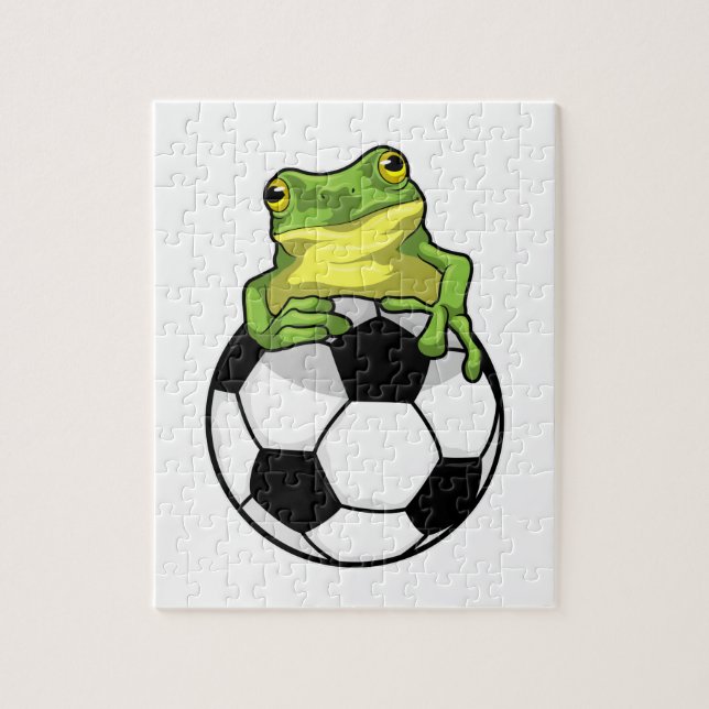 Frog with Soccer ball Jigsaw Puzzle (Vertical)