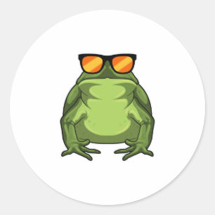 Frog with Sunglasses Classic Round Sticker