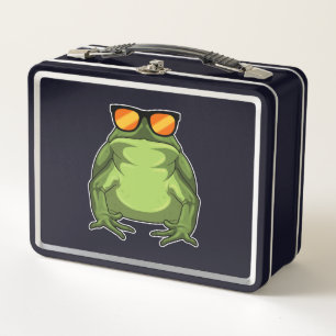 Frog with Sunglasses Metal Lunch Box