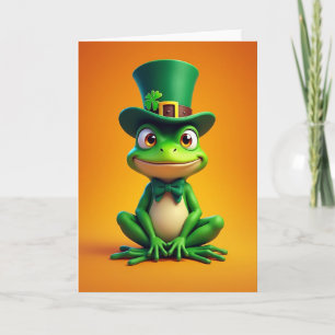 Frog With Top Hat Pattern Card