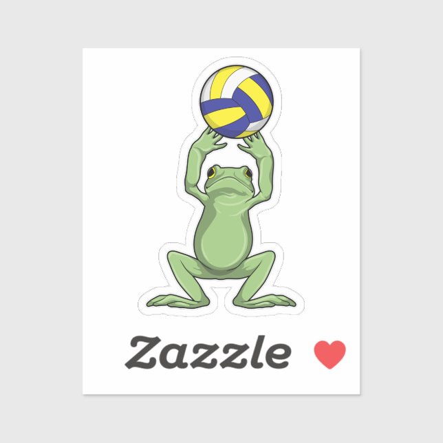 Frog with Volleyball (Sheet)