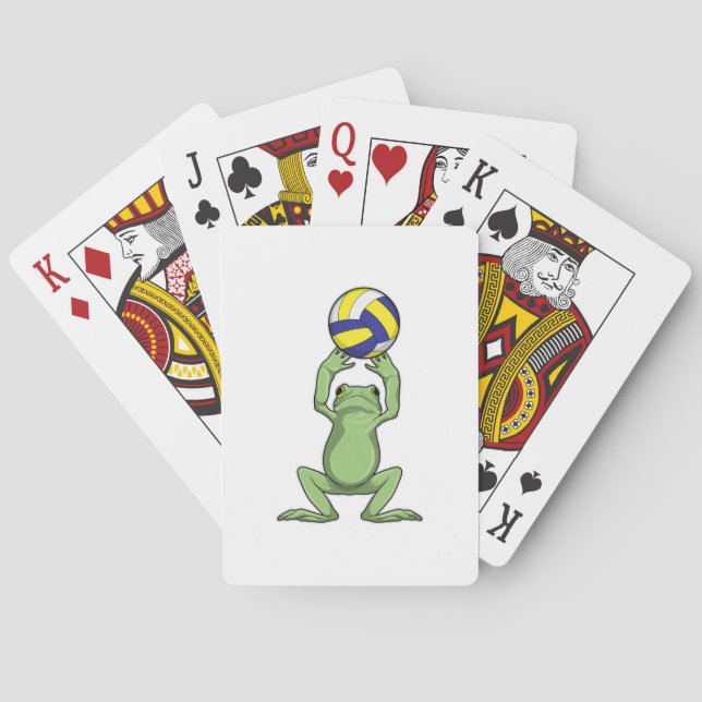 Frog with Volleyball Playing Cards (Back)