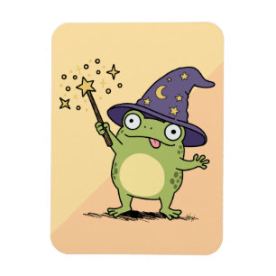 Frog Wizard Casting Spells Magnet