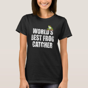 Frog Worlds Best Frog Catcher Boys Girls Frog Hunt T-Shirt