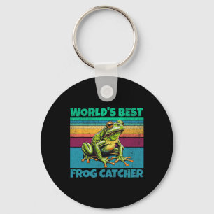 Frog Worlds Best Toad Catcher Funny Amphibian Hunt Keychain