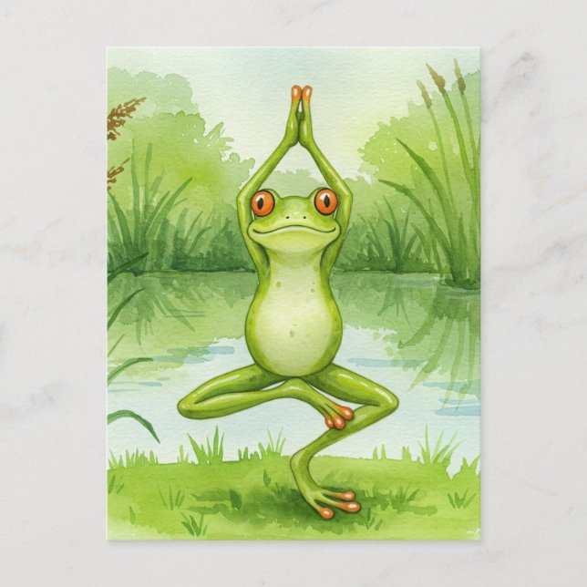 Frog Yoga Postcard (Front)