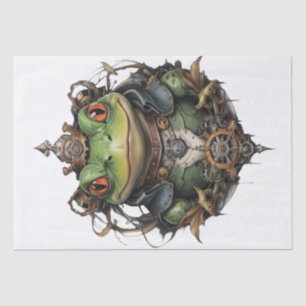 Froggie Frog Steampunk, Decoupage Tissue Paper
