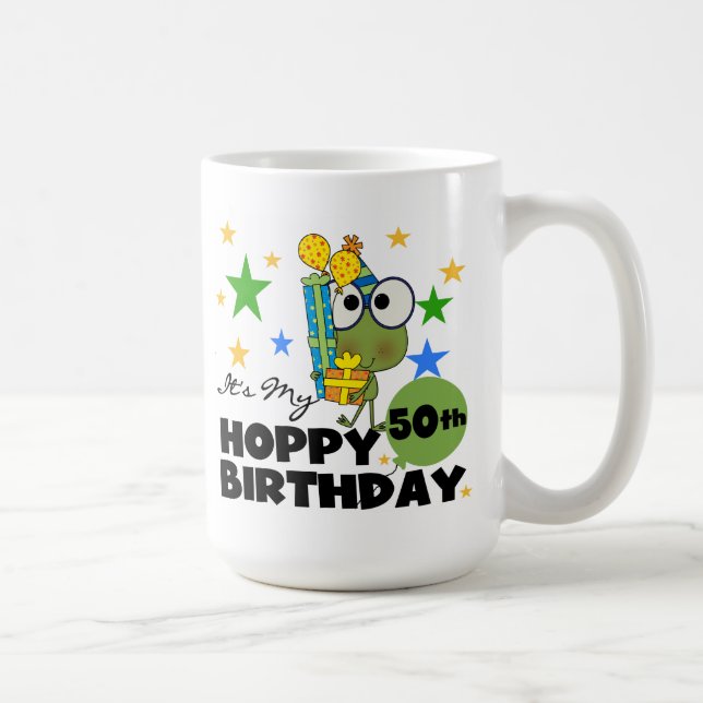 Froggie Hoppy 50th Birthday Coffee Mug (Right)