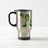 Froggie the Cute Cartoon Waving Frog