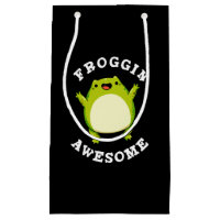 Froggin Awesome Funny Frog Pun Dark BG