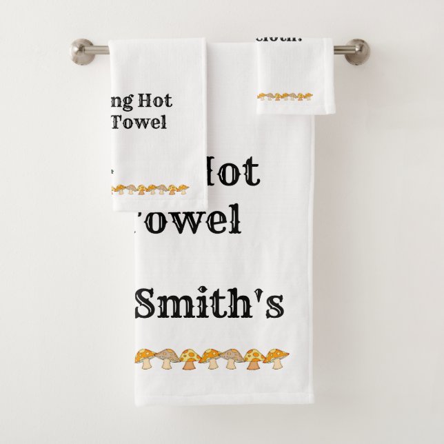 Frogging Hot Towels Mushroom Bathroom Towel Sets (Insitu)