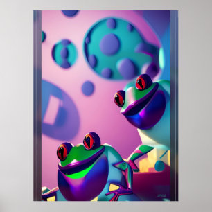 Froggled Ken Gauge Fantasy Frog Poster